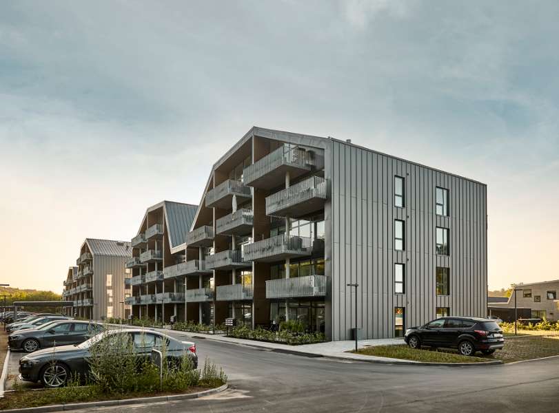 Amazing roof design using DS Nordic Click Seam, Udsigten - Vester Ringvej 45, 8600 Silkeborg